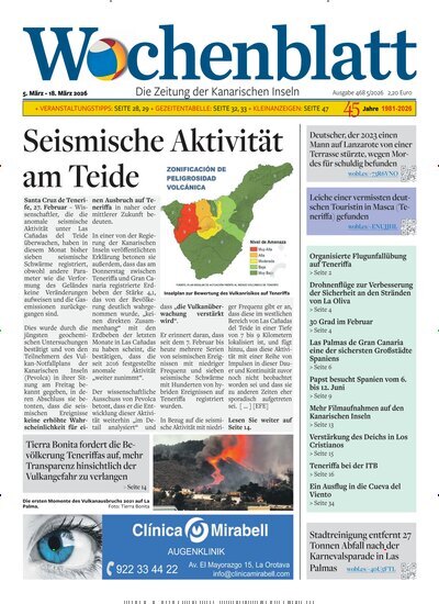 Titelbild der Ausgabe 468/2026 von Wochenblatt. Diese Zeitschrift und viele weitere Wirtschaftsmagazine und Politikmagazine als Abo oder epaper bei United Kiosk online kaufen.