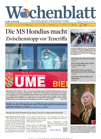 Titelbild der Ausgabe 472/2026 von Wochenblatt. Diese Zeitschrift und viele weitere Wirtschaftsmagazine und Politikmagazine als Abo oder epaper bei United Kiosk online kaufen.