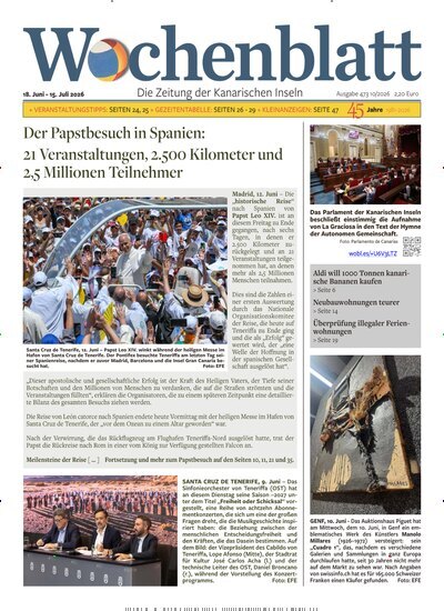 Titelbild der Ausgabe 473/2026 von Wochenblatt. Diese Zeitschrift und viele weitere Wirtschaftsmagazine und Politikmagazine als Abo oder epaper bei United Kiosk online kaufen.