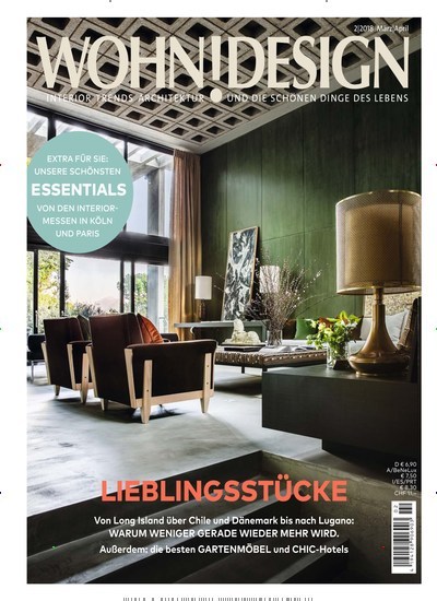 Wohn!Design aktuelles Titelbild Ausgabe 2/2018 Aktuelles Titelbild von Wohn!Design. In der Ausgabe 2/2018 geht es um die Themen: Lieblingsstücke - Von Long Island über Chile und Dänemark bis nach Lugano. Lesen Sie gerne Gartenzeitschriften und Wohnzeitschriften? Dann empfehlen wir Ihnen Wohn!Design als Abo oder Geschenkabo.