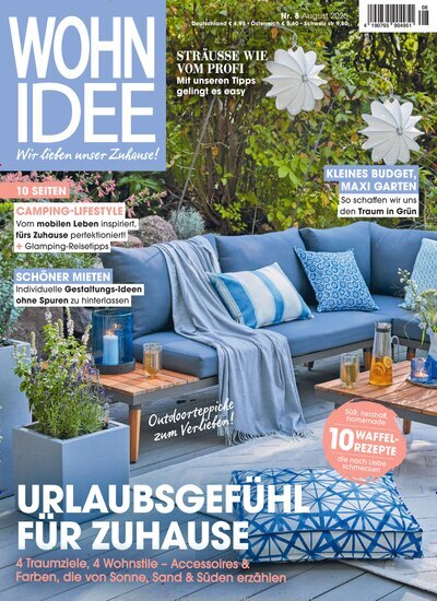 Titelbild der Ausgabe 8/2025 von Wohnidee. Diese Zeitschrift und viele weitere Gartenzeitschriften und Wohnzeitschriften als Abo oder epaper bei United Kiosk online kaufen.