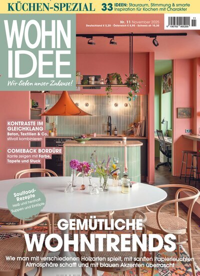 Titelbild der Ausgabe 11/2025 von Wohnidee. Diese Zeitschrift und viele weitere Gartenzeitschriften und Wohnzeitschriften als Abo oder epaper bei United Kiosk online kaufen.