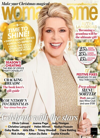 Titelbild der Ausgabe 12/2023 von Woman and Home. Diese Zeitschrift und viele weitere Frauenzeitschriften als Abo oder epaper bei United Kiosk online kaufen.