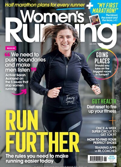 Titelbild der Ausgabe 6/2025 von Womens Running. Diese Zeitschrift und viele weitere Sportmagazine als Abo oder epaper bei United Kiosk online kaufen.