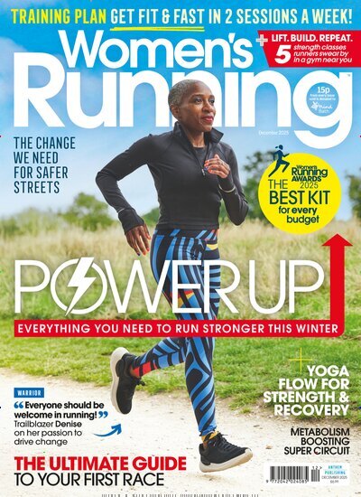 Titelbild der Ausgabe 12/2025 von Womens Running. Diese Zeitschrift und viele weitere Sportmagazine als Abo oder epaper bei United Kiosk online kaufen.