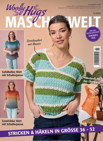 Titelbild der Ausgabe 3/2026 von Woolly Hugs Maschenwelt. Diese Zeitschrift und viele weitere Modemagazine und DIY-Magazine als Abo oder epaper bei United Kiosk online kaufen.