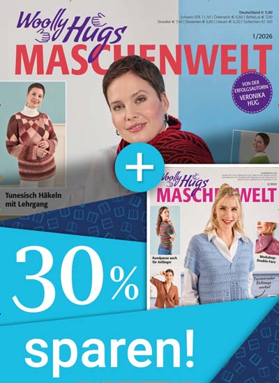 Titelbild der Ausgabe 1/2026 von Woolly Hugs Maschenwelt Zeitschriften Bundle. Diese Zeitschrift und viele weitere Modemagazine und DIY-Magazine als Abo oder epaper bei United Kiosk online kaufen.