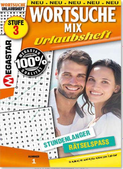 Titelbild der Ausgabe 3/2025 von Wortsuche Mix Urlaubsheft. Diese Zeitschrift und viele weitere Groschenromane und Rätselhefte als Abo oder epaper bei United Kiosk online kaufen.