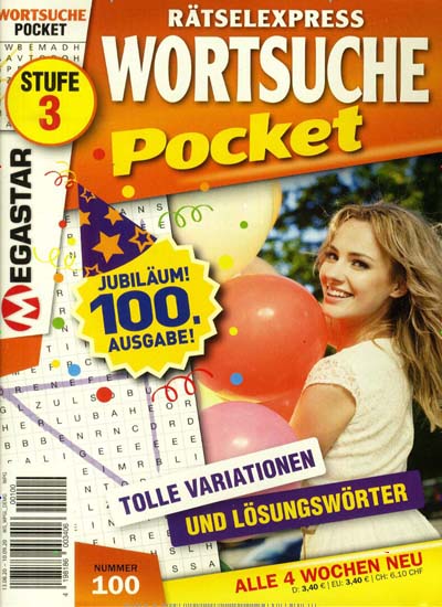 Titelbild der Ausgabe 100/2020 von Wortsuche Pocket. Diese Zeitschrift und viele weitere Groschenromane und Rätselhefte als Abo oder epaper bei United Kiosk online kaufen.