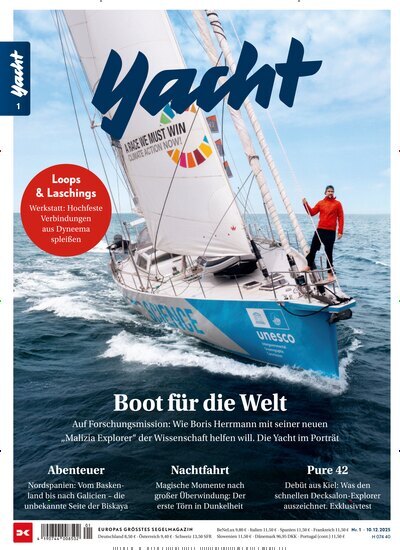 Titelbild der Ausgabe 1/2026 von Yacht. Diese Zeitschrift und viele weitere Sportmagazine als Abo oder epaper bei United Kiosk online kaufen.