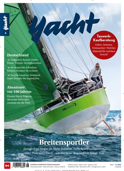 Titelbild der Ausgabe 6/2026 von Yacht. Diese Zeitschrift und viele weitere Sportmagazine als Abo oder epaper bei United Kiosk online kaufen.