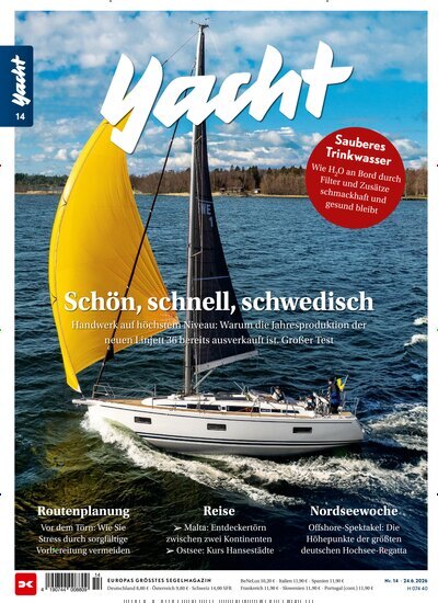 Titelbild der Ausgabe 14/2026 von Yacht. Diese Zeitschrift und viele weitere Sportmagazine als Abo oder epaper bei United Kiosk online kaufen.