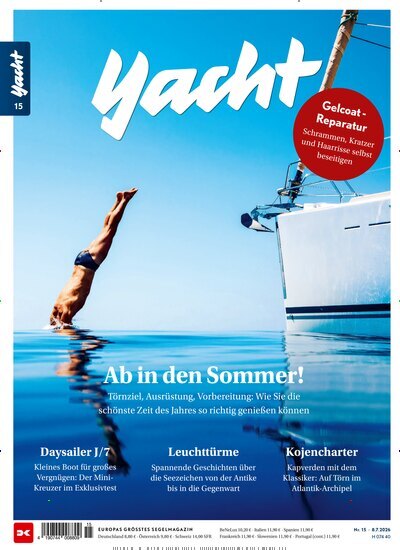Titelbild der Ausgabe 15/2026 von Yacht. Diese Zeitschrift und viele weitere Sportmagazine als Abo oder epaper bei United Kiosk online kaufen.
