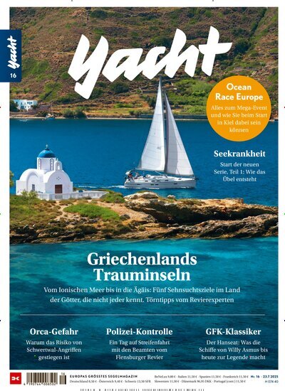 Titelbild der Ausgabe 16/2025 von Yacht. Diese Zeitschrift und viele weitere Sportmagazine als Abo oder epaper bei United Kiosk online kaufen.