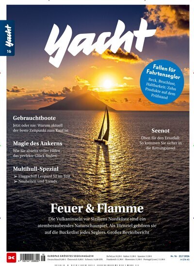 Titelbild der Ausgabe 16/2026 von Yacht. Diese Zeitschrift und viele weitere Sportmagazine als Abo oder epaper bei United Kiosk online kaufen.