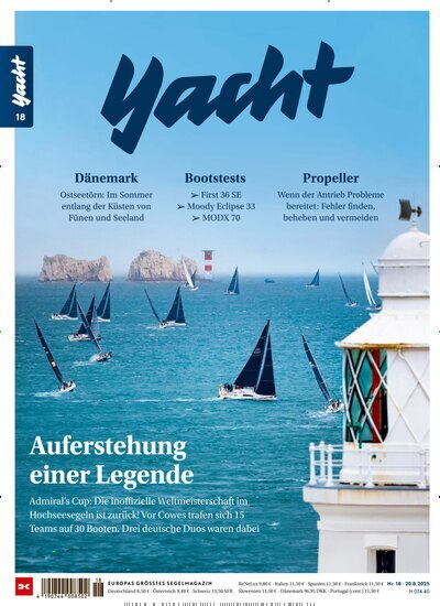 Titelbild der Ausgabe 18/2025 von Yacht. Diese Zeitschrift und viele weitere Sportmagazine als Abo oder epaper bei United Kiosk online kaufen.
