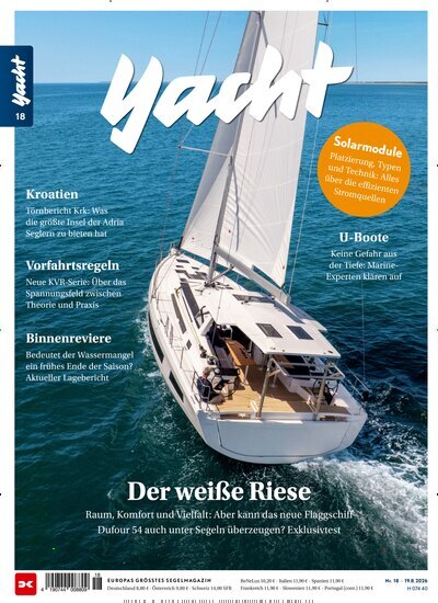 Titelbild der Ausgabe 18/2026 von Yacht. Diese Zeitschrift und viele weitere Sportmagazine als Abo oder epaper bei United Kiosk online kaufen.