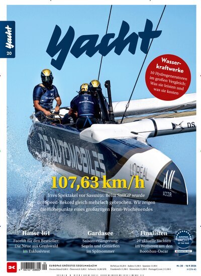Titelbild der Ausgabe 20/2026 von Yacht. Diese Zeitschrift und viele weitere Sportmagazine als Abo oder epaper bei United Kiosk online kaufen.