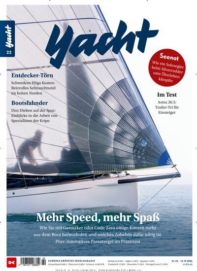 Titelbild der Ausgabe 22/2026 von Yacht. Diese Zeitschrift und viele weitere Sportmagazine als Abo oder epaper bei United Kiosk online kaufen.
