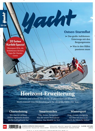 Titelbild der Ausgabe 25/2023 von Yacht. Diese Zeitschrift und viele weitere Sportmagazine als Abo oder epaper bei United Kiosk online kaufen.