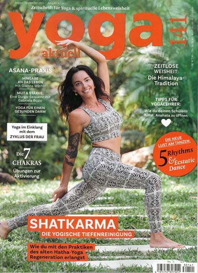 Titelbild der Ausgabe 141/2023 von Yoga Aktuell. Diese Zeitschrift und viele weitere Sportmagazine als Abo oder epaper bei United Kiosk online kaufen.
