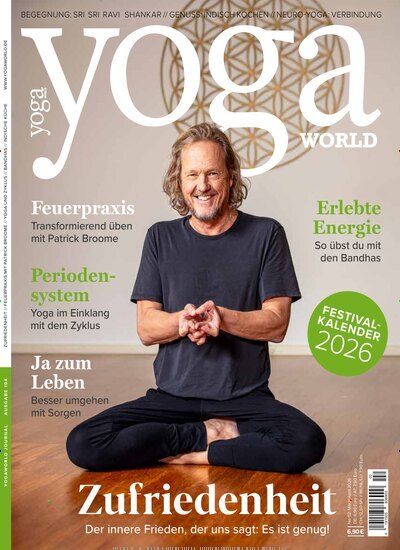 Titelbild der Ausgabe 2/2026 von Yoga World Journal. Diese Zeitschrift und viele weitere Sportmagazine als Abo oder epaper bei United Kiosk online kaufen.