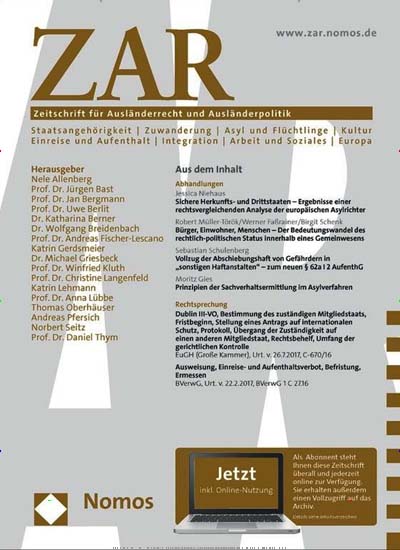 Titelbild der Ausgabe 4/2021 von ZAR. Diese Zeitschrift und viele weitere Jurazeitschriften und Zeitschriften für Verwaltung als Abo oder epaper bei United Kiosk online kaufen.