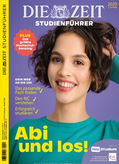 Titelbild der Ausgabe 1/2025 von ZEIT Studienführer. Diese Zeitschrift und viele weitere Wirtschaftsmagazine und Politikmagazine als Abo oder epaper bei United Kiosk online kaufen.