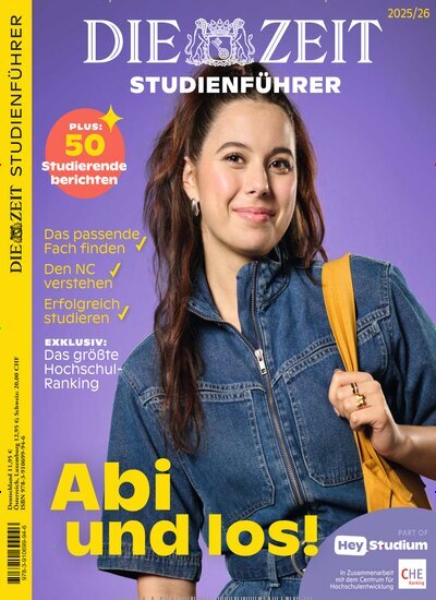 Titelbild der Ausgabe 2/2025 von ZEIT Studienführer. Diese Zeitschrift und viele weitere Wirtschaftsmagazine und Politikmagazine als Abo oder epaper bei United Kiosk online kaufen.