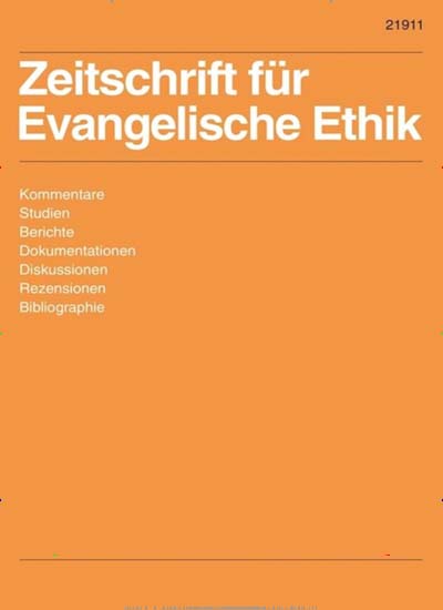 Titelbild der Ausgabe 4/2023 von Zeitschrift für Evangelische Ethik. Diese Zeitschrift und viele weitere Kunstmagazine und Kulturmagazine als Abo oder epaper bei United Kiosk online kaufen.