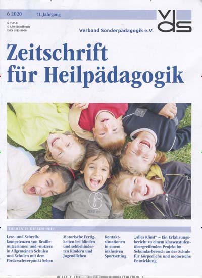 Titelbild der Ausgabe 6/2020 von Zeitschrift für Heilpädagogik. Diese Zeitschrift und viele weitere Pflegezeitschriften und medizinische Fachzeitschriften als Abo oder epaper bei United Kiosk online kaufen.