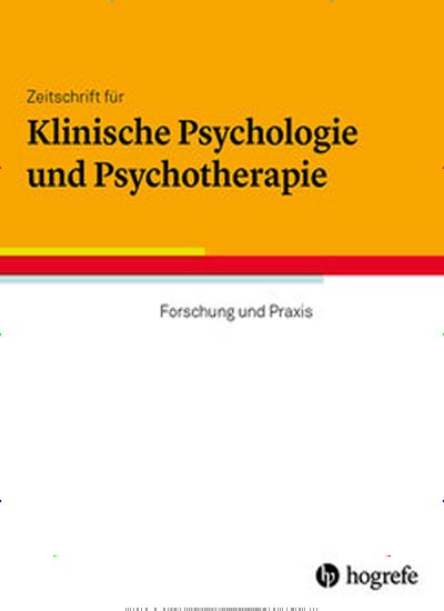 Titelbild der Ausgabe 1/2022 von Zeitschrift für Klinische Psychologie und Psychotherapie. Diese Zeitschrift und viele weitere Pflegezeitschriften und medizinische Fachzeitschriften als Abo oder epaper bei United Kiosk online kaufen.