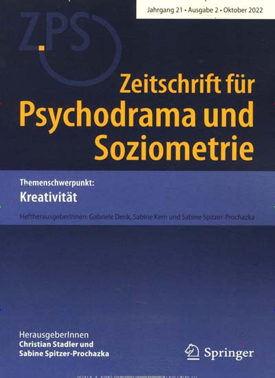 Titelbild der Ausgabe 2/2022 von Zeitschrift für Psychodrama und Soziometrie. Diese Zeitschrift und viele weitere Pflegezeitschriften und medizinische Fachzeitschriften als Abo oder epaper bei United Kiosk online kaufen.