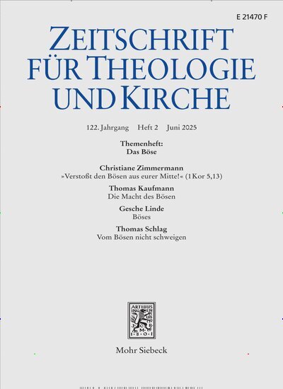 Titelbild der Ausgabe 2/2025 von Zeitschrift für Theologie und Kirche (ZThK). Diese Zeitschrift und viele weitere Kunstmagazine und Kulturmagazine als Abo oder epaper bei United Kiosk online kaufen.