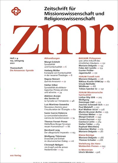 Titelbild der Ausgabe 1/2021 von zmr Zeitschrift für Missionswissenschaft und Religionswissenschaft. Diese Zeitschrift und viele weitere Kunstmagazine und Kulturmagazine als Abo oder epaper bei United Kiosk online kaufen.