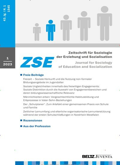 Titelbild der Ausgabe 1/2023 von ZSE. Diese Zeitschrift und viele weitere Zeitschriften für Pädagogik als Abo oder epaper bei United Kiosk online kaufen.