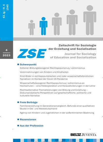 Titelbild der Ausgabe 4/2023 von ZSE. Diese Zeitschrift und viele weitere Zeitschriften für Pädagogik als Abo oder epaper bei United Kiosk online kaufen.