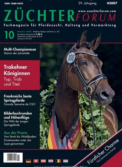 Titelbild der Ausgabe 10/2025 von Züchterforum. Diese Zeitschrift und viele weitere Sportmagazine als Abo oder epaper bei United Kiosk online kaufen.