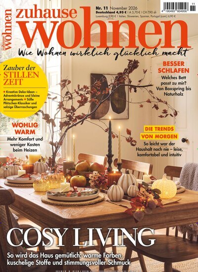 Titelbild der Ausgabe 11/2026 von Zuhause Wohnen. Diese Zeitschrift und viele weitere Gartenzeitschriften und Wohnzeitschriften als Abo oder epaper bei United Kiosk online kaufen.