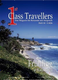 Titelbild der Ausgabe 2/2026 von 1st Class Travellers. Diese Zeitschrift und viele weitere Reisemagazine, Freizeitmagazine und Wissensmagazine als Abo oder epaper bei United Kiosk online kaufen.