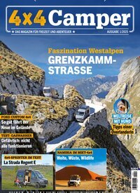 Titelbild der Ausgabe 1/2025 von 4X4 Camper. Diese Zeitschrift und viele weitere Automagazine und Motorradzeitschriften als Abo oder epaper bei United Kiosk online kaufen.