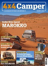 Titelbild der Ausgabe 1/2026 von 4X4 Camper. Diese Zeitschrift und viele weitere Automagazine und Motorradzeitschriften als Abo oder epaper bei United Kiosk online kaufen.