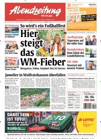 Titelbild der Ausgabe 132/2026 von Abendzeitung München. Diese Zeitschrift und viele weitere Zeitungsabos als Abo oder epaper bei United Kiosk online kaufen.