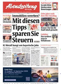Titelbild der Ausgabe 164/2026 von Abendzeitung München. Diese Zeitschrift und viele weitere Zeitungsabos als Abo oder epaper bei United Kiosk online kaufen.