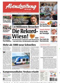 Titelbild der Ausgabe 228/2026 von Abendzeitung München. Diese Zeitschrift und viele weitere Zeitungsabos als Abo oder epaper bei United Kiosk online kaufen.