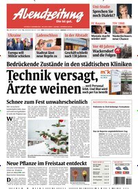 Titelbild der Ausgabe 290/2025 von Abendzeitung München. Diese Zeitschrift und viele weitere Zeitungsabos als Abo oder epaper bei United Kiosk online kaufen.