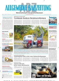 Titelbild der Ausgabe 12/2025 von ABZ - Allgemeine Bauzeitung. Diese Zeitschrift und viele weitere Architekturzeitschriften und Bauzeitschriften als Abo oder epaper bei United Kiosk online kaufen.