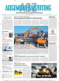 Titelbild der Ausgabe 20/2025 von ABZ - Allgemeine Bauzeitung. Diese Zeitschrift und viele weitere Architekturzeitschriften und Bauzeitschriften als Abo oder epaper bei United Kiosk online kaufen.