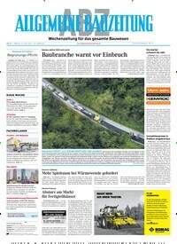 Titelbild der Ausgabe 21/2023 von ABZ - Allgemeine Bauzeitung. Diese Zeitschrift und viele weitere Architekturzeitschriften und Bauzeitschriften als Abo oder epaper bei United Kiosk online kaufen.