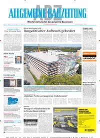 Titelbild der Ausgabe 21/2025 von ABZ - Allgemeine Bauzeitung. Diese Zeitschrift und viele weitere Architekturzeitschriften und Bauzeitschriften als Abo oder epaper bei United Kiosk online kaufen.